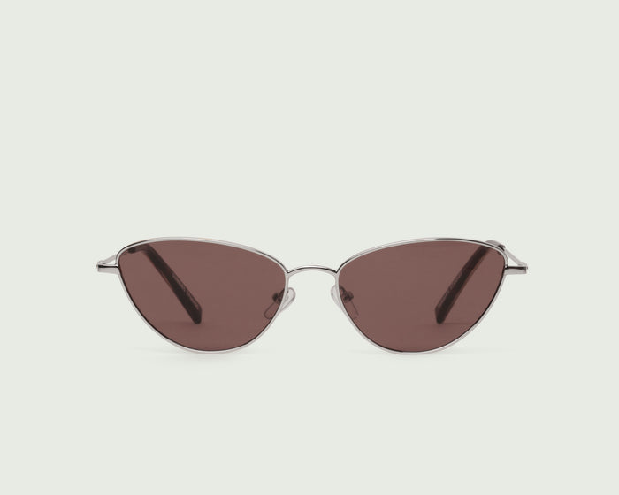 Silver::Lou Sunglasses cateye Silver metal front