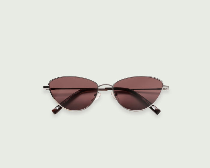Silver::Lou Sunglasses cateye Silver metal top