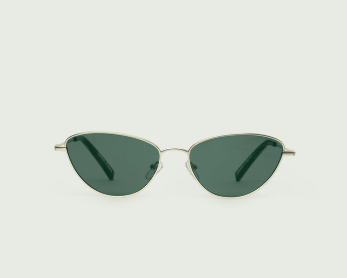Tinsel::Lou Sunglasses cateye Gold metal front