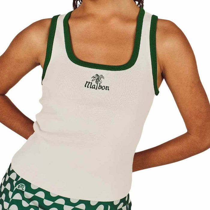 Malbon Abella Golf Tank Top Whisper White - SU26 Women