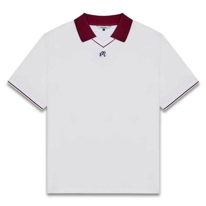 Malbon Barrio Golf Polo Bright White - SU26 Men