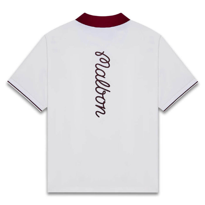 Malbon Barrio Golf Polo Bright White - SU26 Men