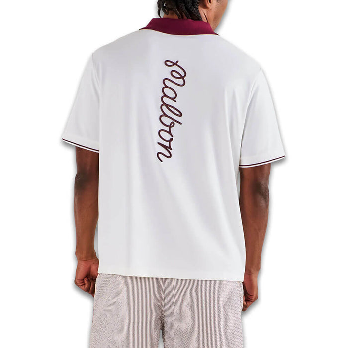 Malbon Barrio Golf Polo Bright White - SU26 Men