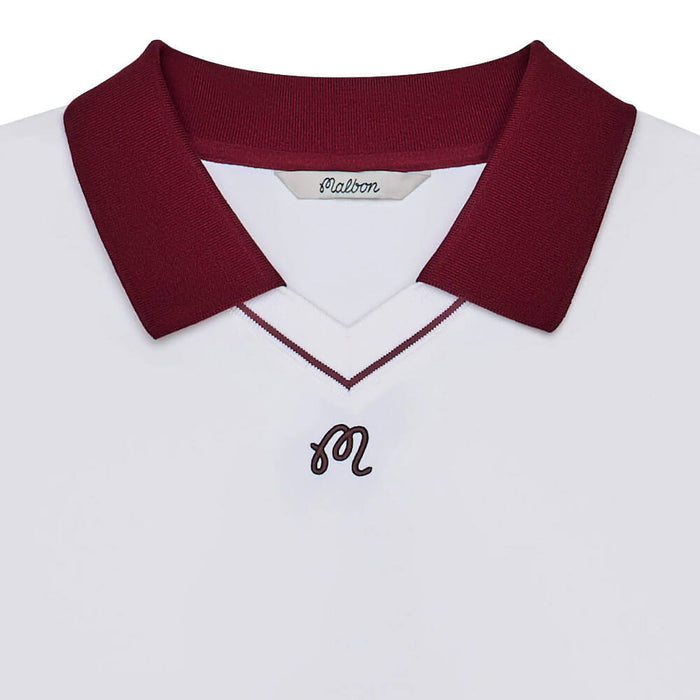 Malbon Barrio Golf Polo Bright White - SU26 Men