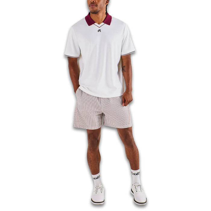 Malbon Barrio Golf Polo Bright White - SU26 Men