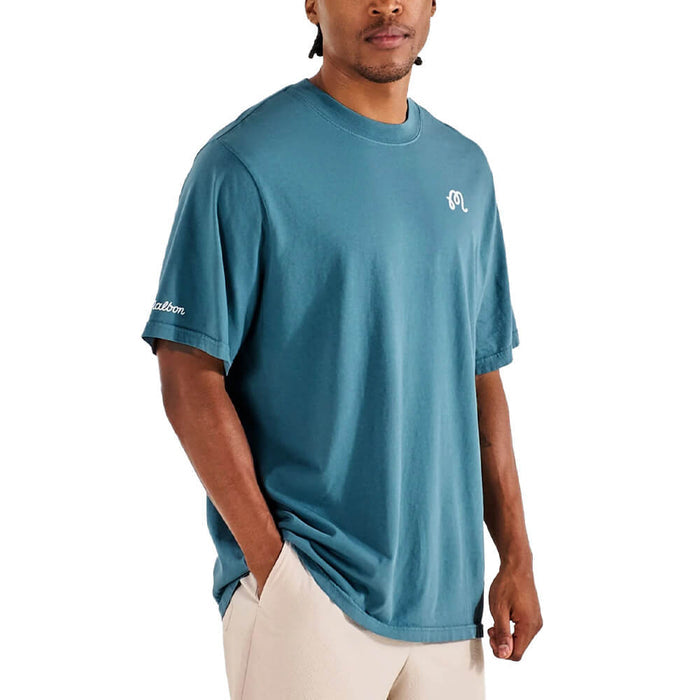Malbon Bermuda Golf T-Shirt Aegean Blue - SU26 Men