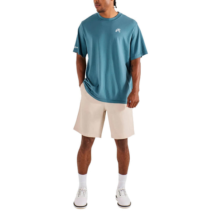 Malbon Bermuda Golf T-Shirt Aegean Blue - SU26 Men