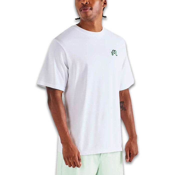 Malbon Bermuda Playa Golf T-Shirt Bright White - SU26 Men