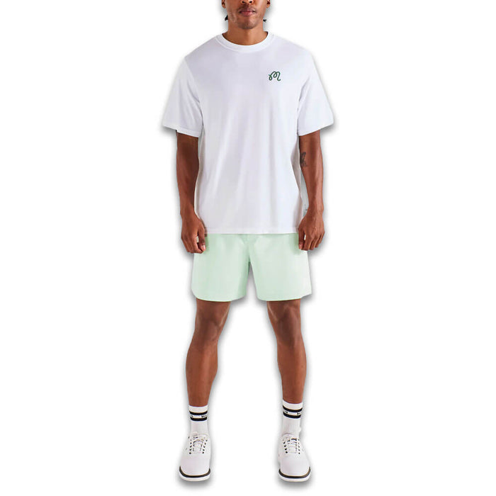 Malbon Bermuda Playa Golf T-Shirt Bright White - SU26 Men