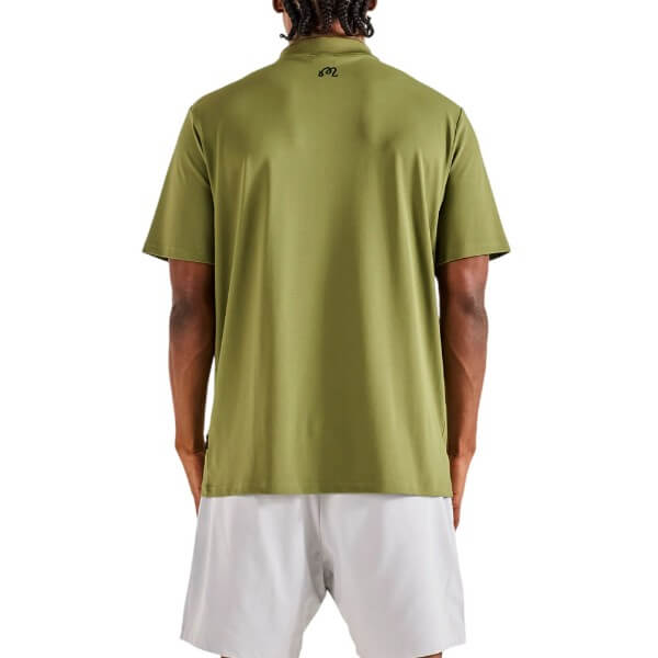 Malbon Block Placket Golf Polo Military Green - FA26 Men