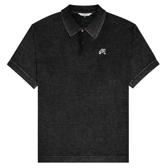 Malbon Brickwork Golf Polo Black - FA26 Men