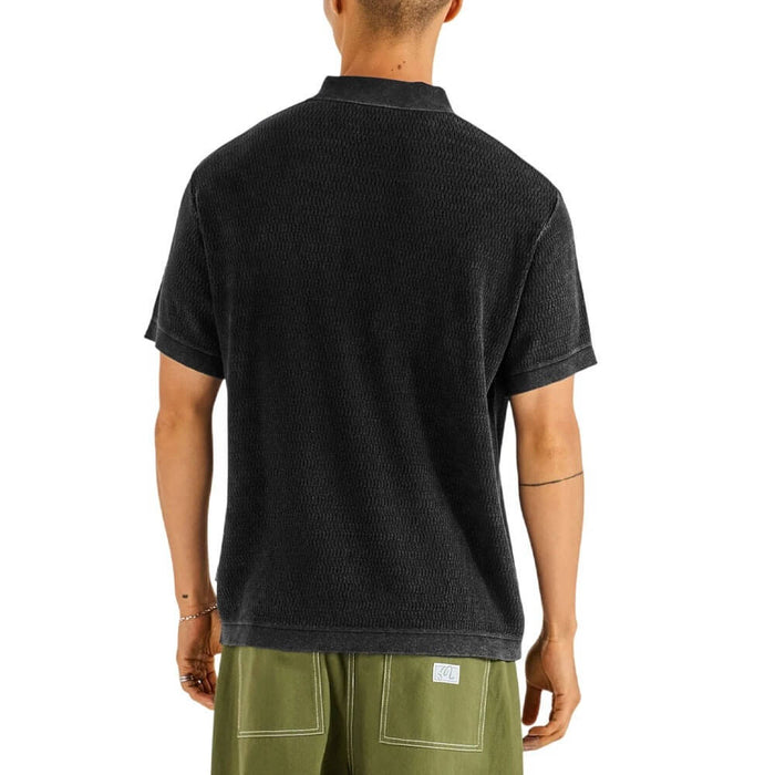 Malbon Brickwork Golf Polo Black - FA26 Men