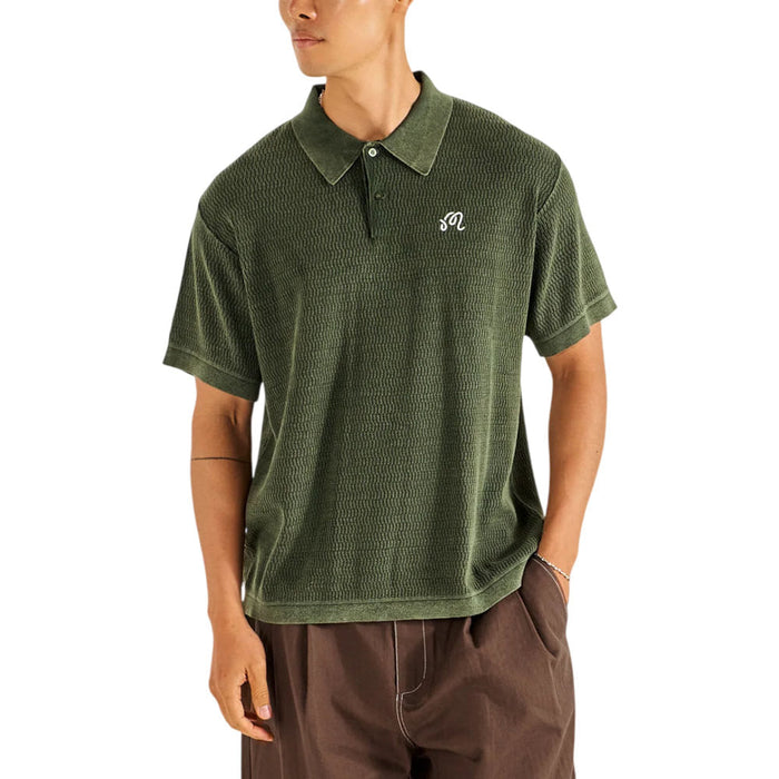 Malbon Brickwork Golf Polo Rifle Green - FA26 Men