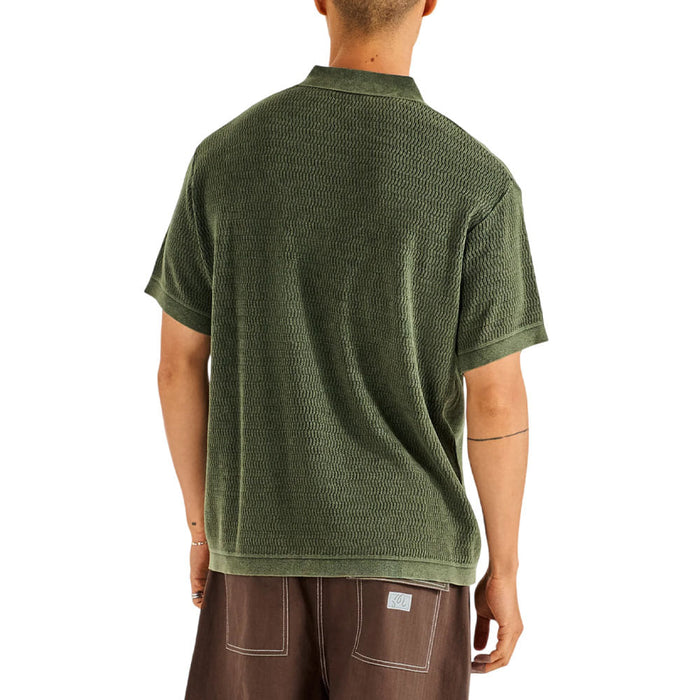 Malbon Brickwork Golf Polo Rifle Green - FA26 Men