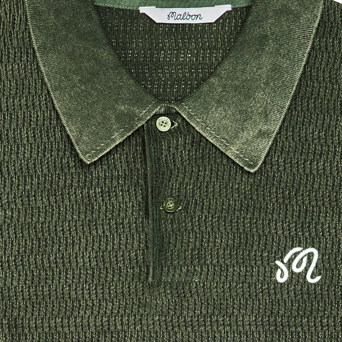 Malbon Brickwork Golf Polo Rifle Green - FA26 Men
