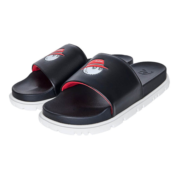 Malbon Buckets Golf Slides Black/Red - SS26 Men