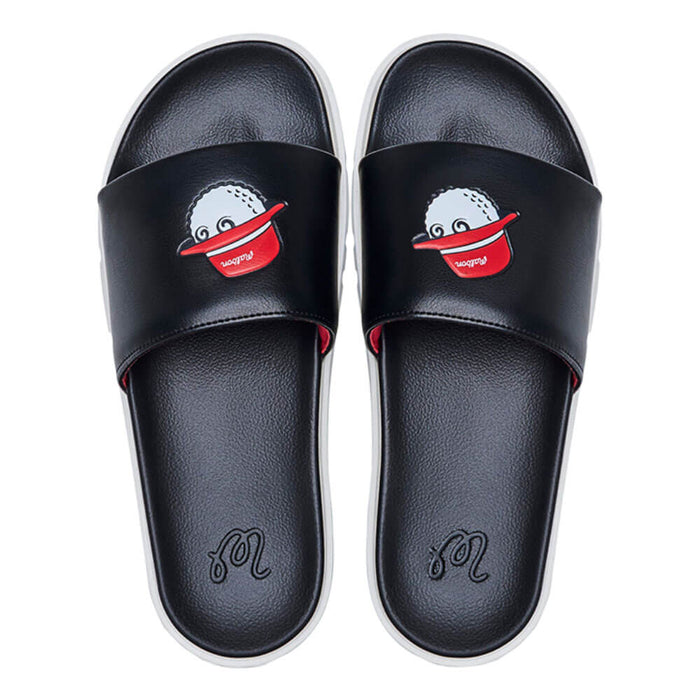 Malbon Buckets Golf Slides Black/Red - SS26 Men