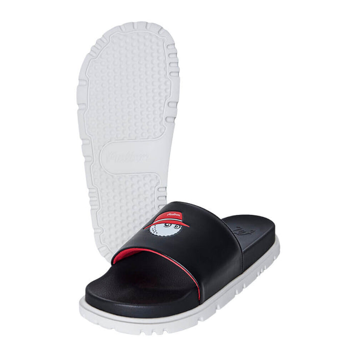 Malbon Buckets Golf Slides Black/Red - SS26 Men