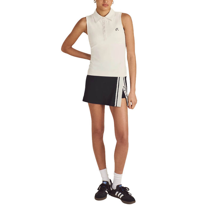 Malbon Claudia Sleeveless Golf Polo White/White - 26 Women