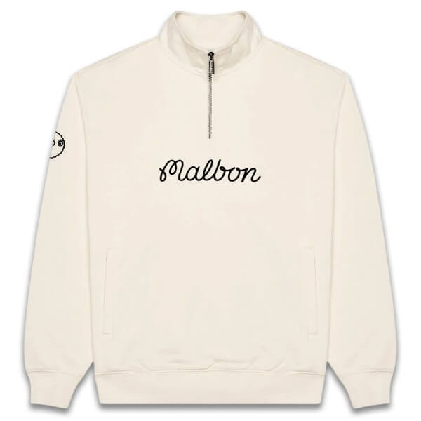 Malbon Collegiate Golf Sweatshirt Ivory - FA26 Men