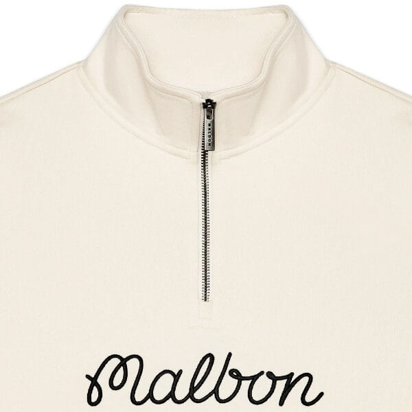 Malbon Collegiate Golf Sweatshirt Ivory - FA26 Men