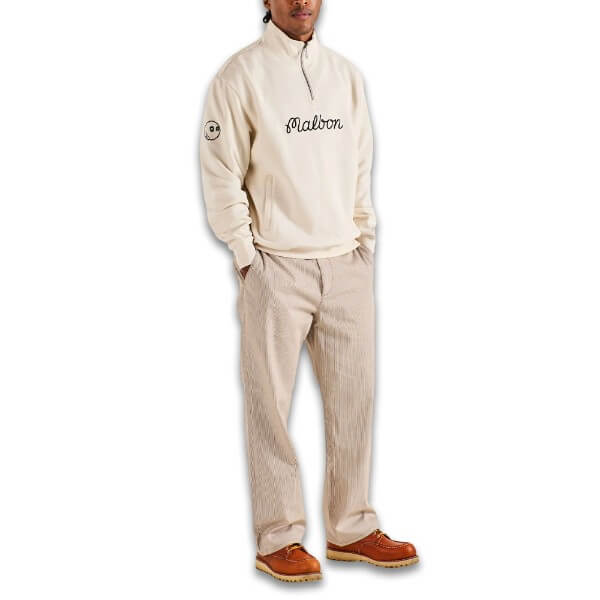 Malbon Collegiate Golf Sweatshirt Ivory - FA26 Men