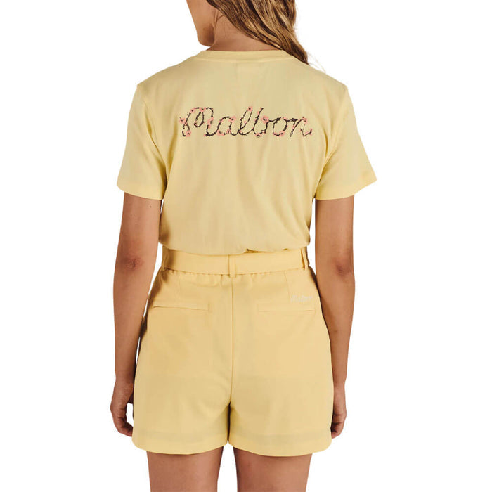 Malbon Cosette Blossom Golf T-Shirt Lemon Meringue - FA26 Women