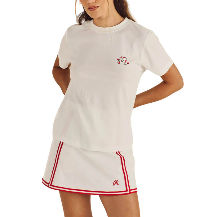 Malbon Cosette Blossom Golf T-Shirt Vanilla - FA26 Women