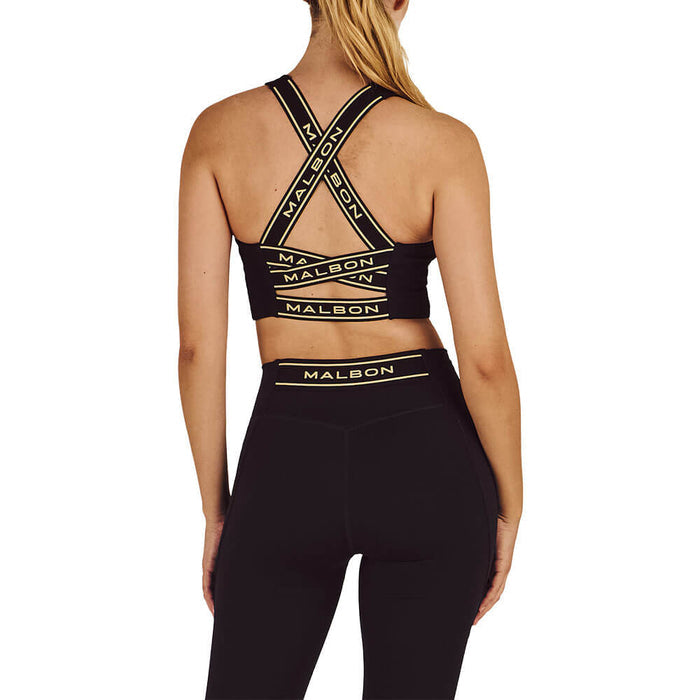 Malbon Crossback Golf Bra Top Black - SP26 Women