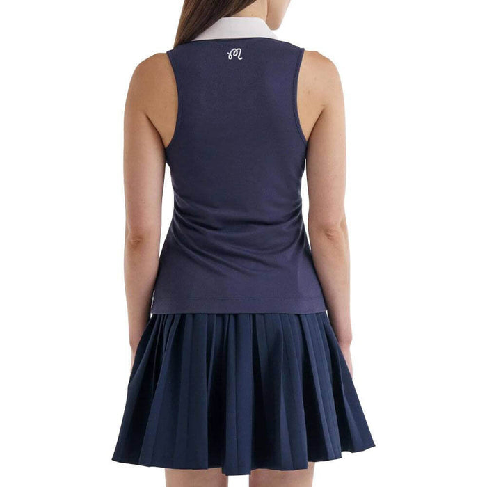 Malbon Evergreen Claudia Sleeveless Golf Polo Navy - 26 Women