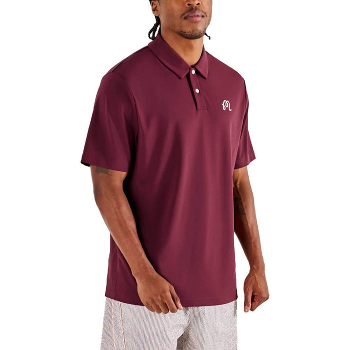 Malbon Fairway Golf Polo Raspberry Truffle - SU26 Men
