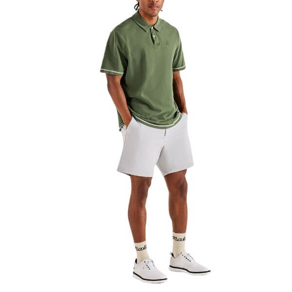 Malbon Fairway Overdyed Golf Polo Rifle Green - FA26 Men