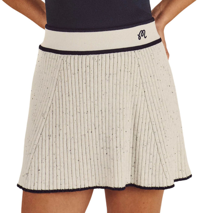 Malbon Irene Knit Golf Skirt Silver Gray - FA26 Women