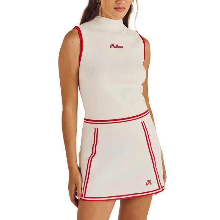 Malbon Kara Golf Mockneck Vanilla - FA26 Women