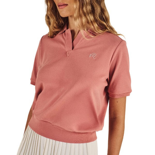 Malbon Kin Golf Polo Old Rose - FA26 Women