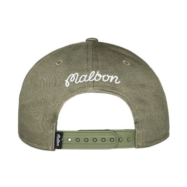 Malbon M Script Snapback Golf Cap Military Green - FA26 Men