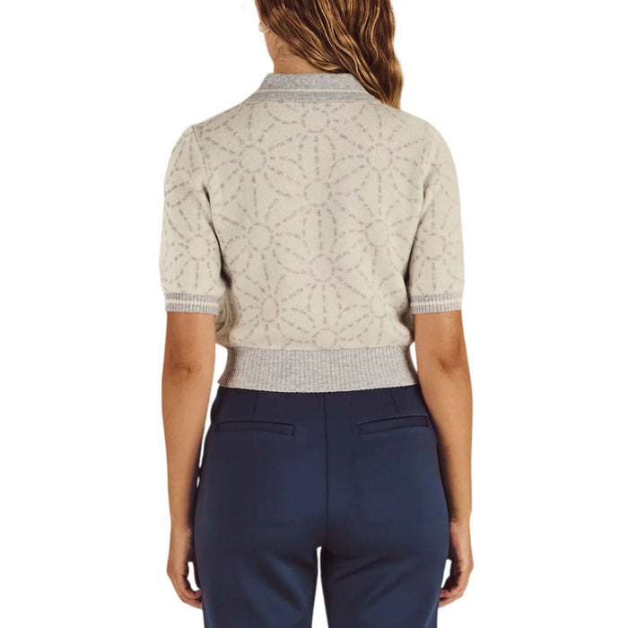 Malbon Mikayla Sashiko Golf Polo Ivory - FA26 Women