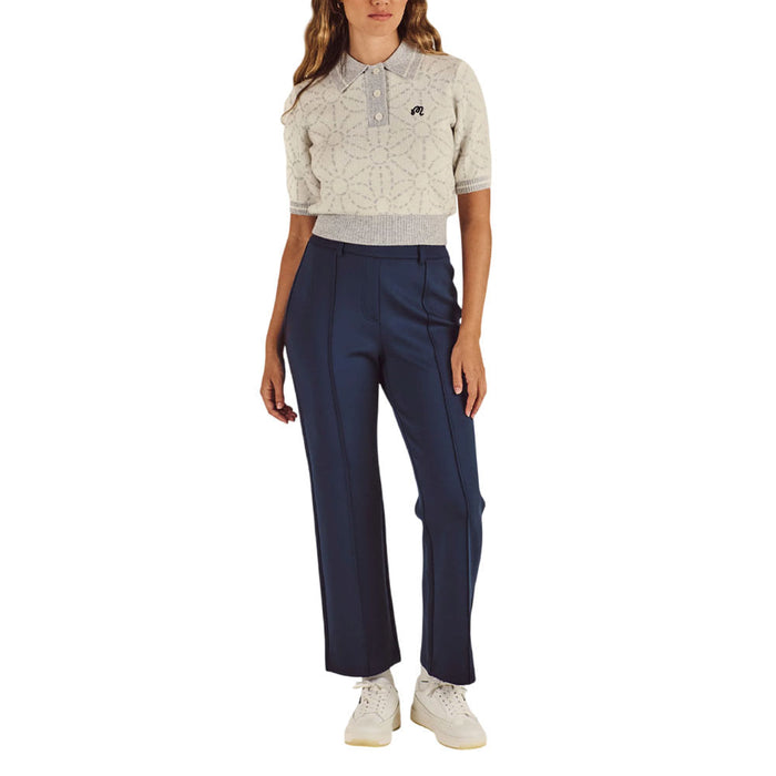 Malbon Mikayla Sashiko Golf Polo Ivory - FA26 Women