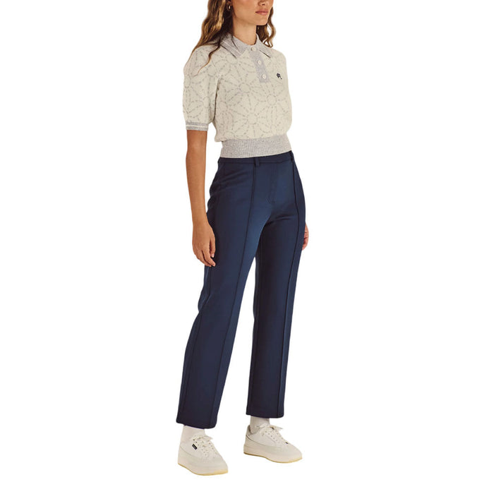 Malbon Mikayla Sashiko Golf Polo Ivory - FA26 Women