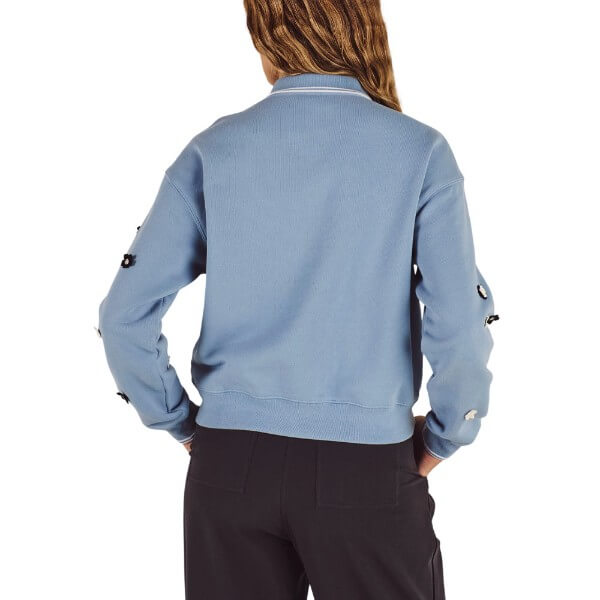 Malbon Naomi Blossom Longsleeve Golf Polo Blue Shadow - FA26 Women