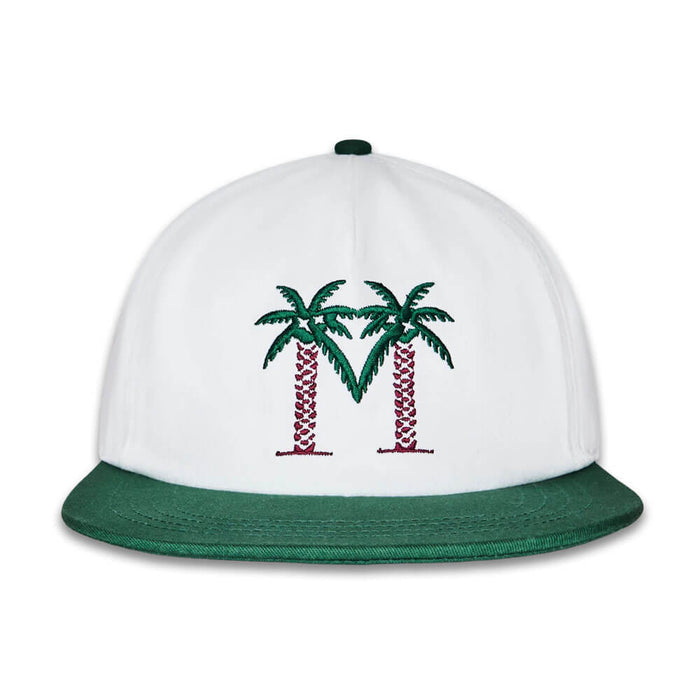 Malbon Palma Drive Snapback Golf Cap Bright White - SU26 Men