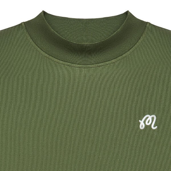 Malbon Upland Mockneck Longsleeves Golf T-Shirt Rifle Green - FA26 Men