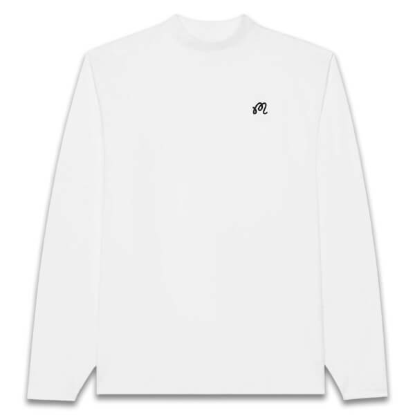 Malbon Upland Mockneck Longsleeves Golf T-Shirt White - FA26 Men