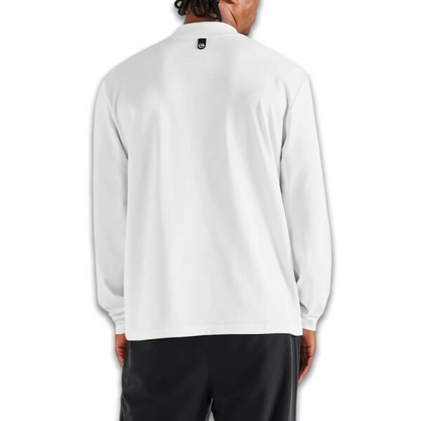 Malbon Upland Mockneck Longsleeves Golf T-Shirt White - FA26 Men