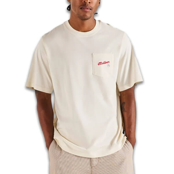 Malbon Vista Demand Golf T-Shirt Ivory - FA26 Men