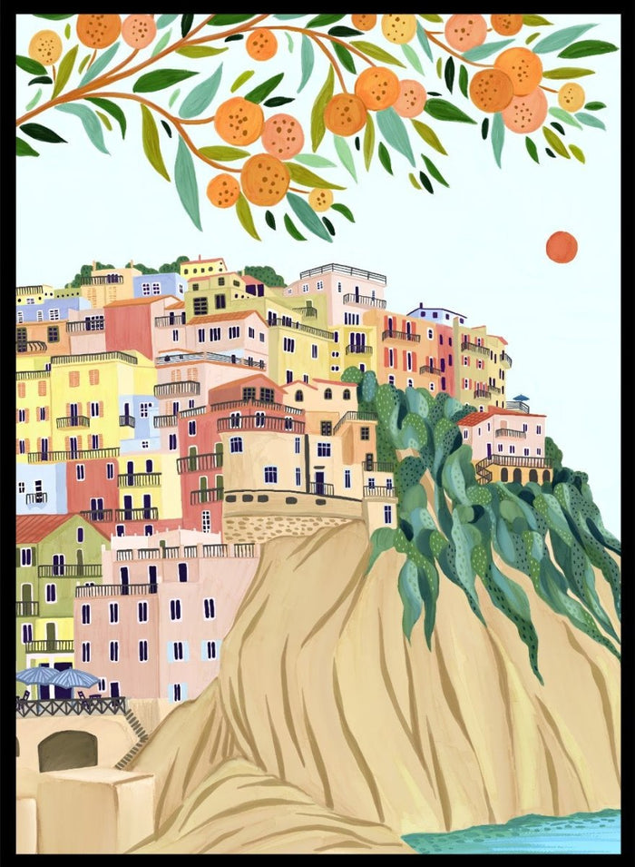 Manarola Cinque Terre Italy Coastal Art Print_Sugar & Canvas_Sugar & Canvas