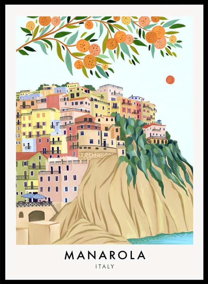 Manarola Cinque Terre Italy Coastal Art Print_Sugar & Canvas_Sugar & Canvas