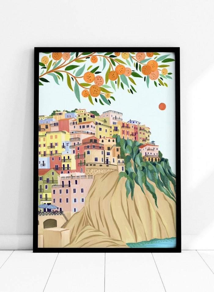 Manarola Cinque Terre Italy Coastal Art Print_Sugar & Canvas_Sugar & Canvas