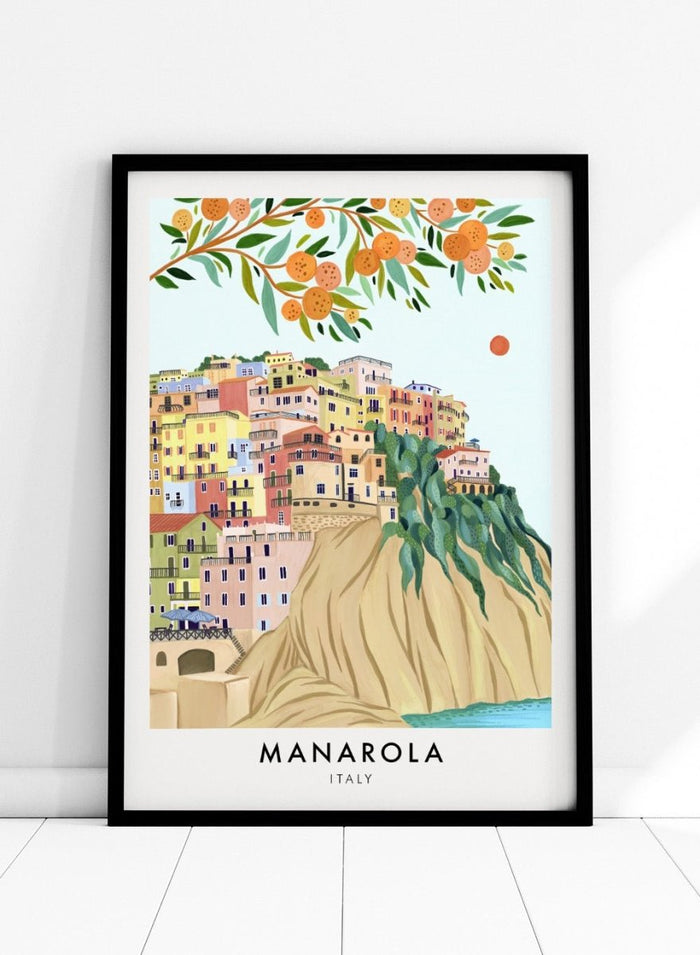 Manarola Cinque Terre Italy Coastal Art Print_Sugar & Canvas_Sugar & Canvas