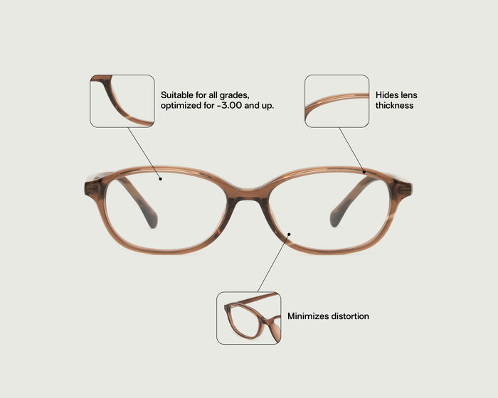 Nutmeg::Marcie Eyeglasses rectangle Brown acetate front 1